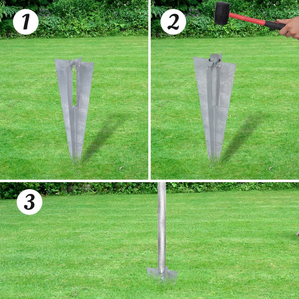 VidaXL Gaashek met palen 25x1 m gegalvaniseerd staal