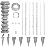 VidaXL Gaashek met palen 15x1,25 m gegalvaniseerd staal