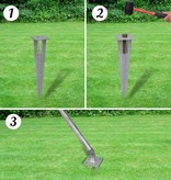 VidaXL Gaashek met palen 15x1,25 m gegalvaniseerd staal