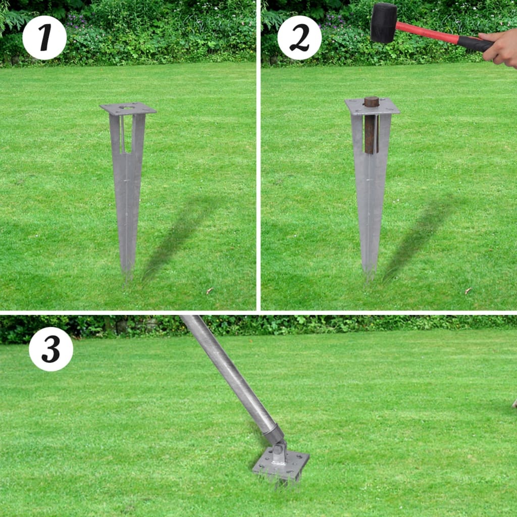 VidaXL Gaashek met palen 15x1,25 m gegalvaniseerd staal