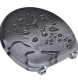 vidaXL Toiletbril van MDF met waterdruppel dessin
