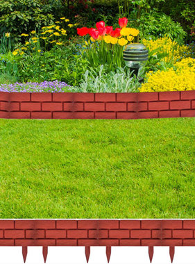 VidaXL Tuinafscheiding met metselwerk-ontwerp (11-delig)