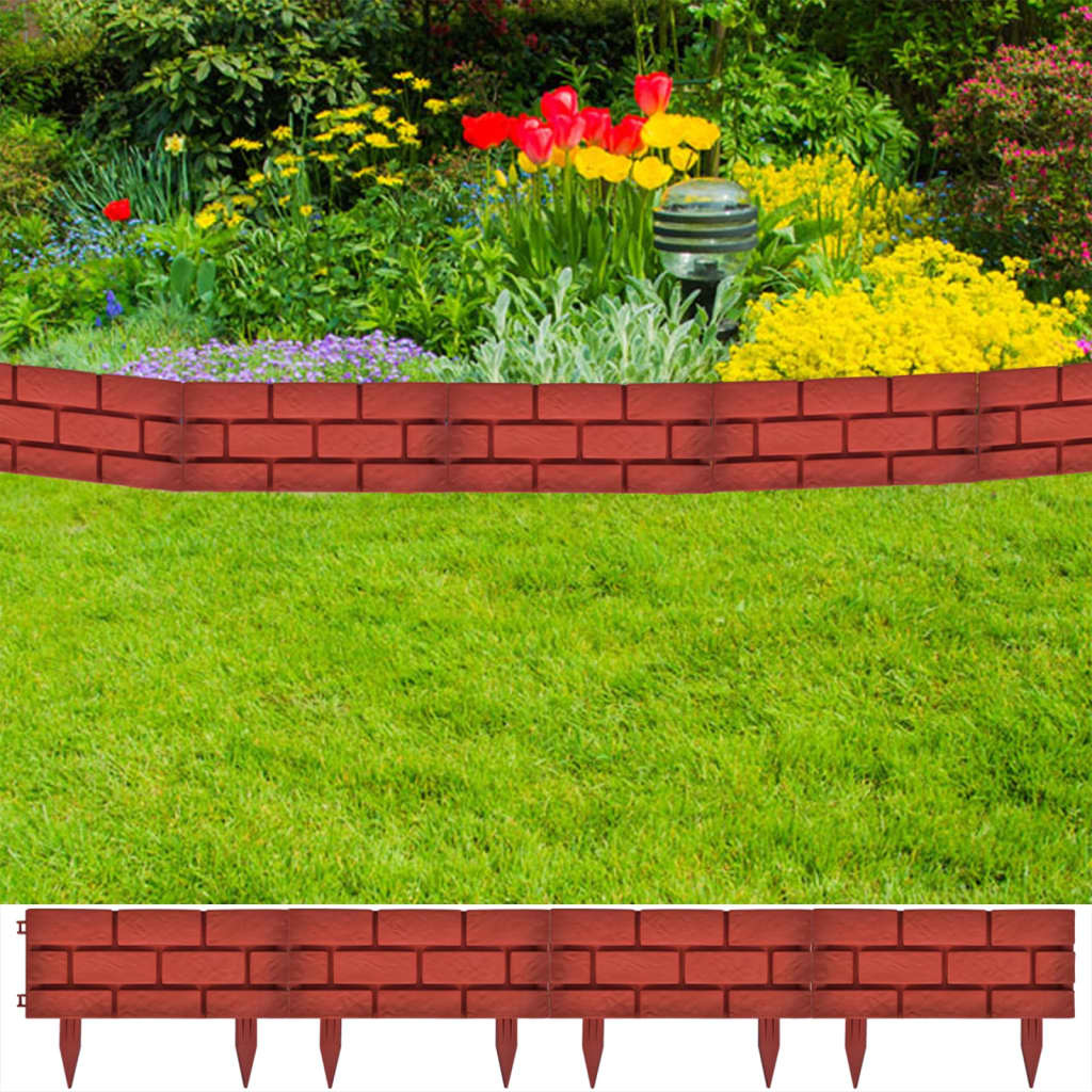 VidaXL Tuinafscheiding met metselwerk-ontwerp (11-delig)