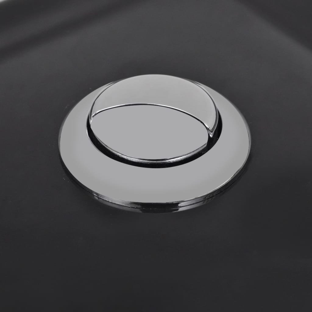 VidaXL Keramisch Toilet voor in de hoek zwart