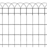 vidaXL Borderafscheiding 25x0,65 m gepoedercoat ijzer