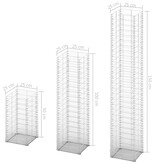 VidaXL 3-delige Schanskorfset gegalvaniseerd draad
