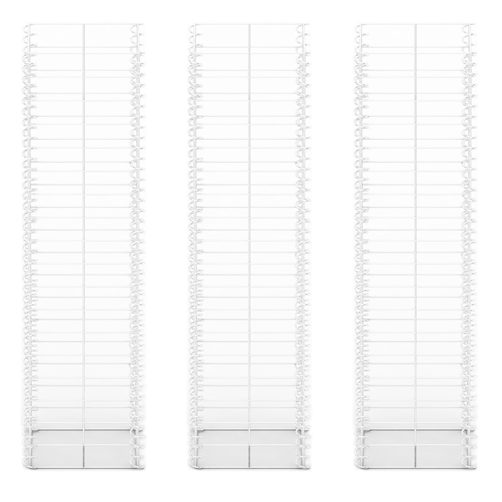 VidaXL 3-delige Schanskorfset 25x25x100 cm gegalvaniseerd draad