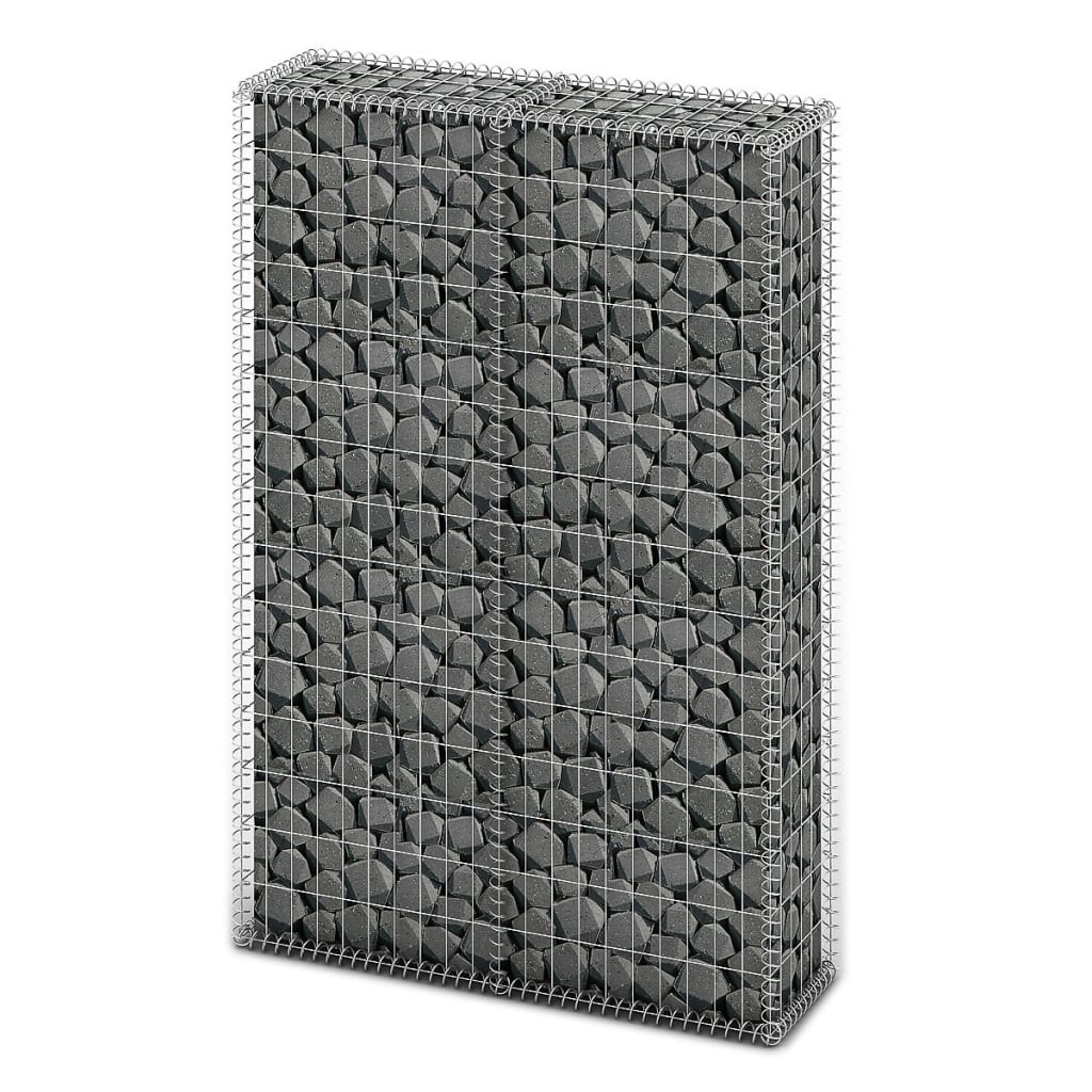 VidaXL Schanskorf met deksels 150x100x30 cm gegalvaniseerd draad
