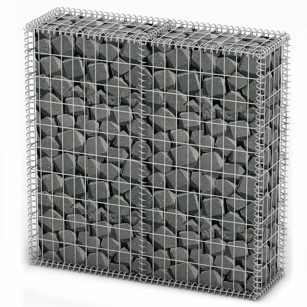 VidaXL Schanskorf met deksels 100x100x30 cm gegalvaniseerd draad