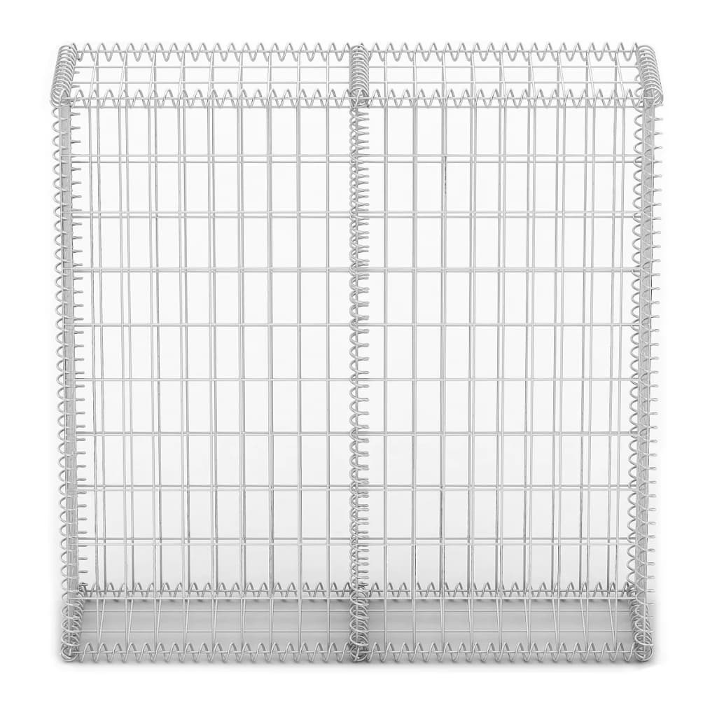 VidaXL Schanskorf met deksels 100x100x30 cm gegalvaniseerd draad