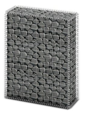 VidaXL Schanskorf met deksels 100x80x30 cm gegalvaniseerd draad