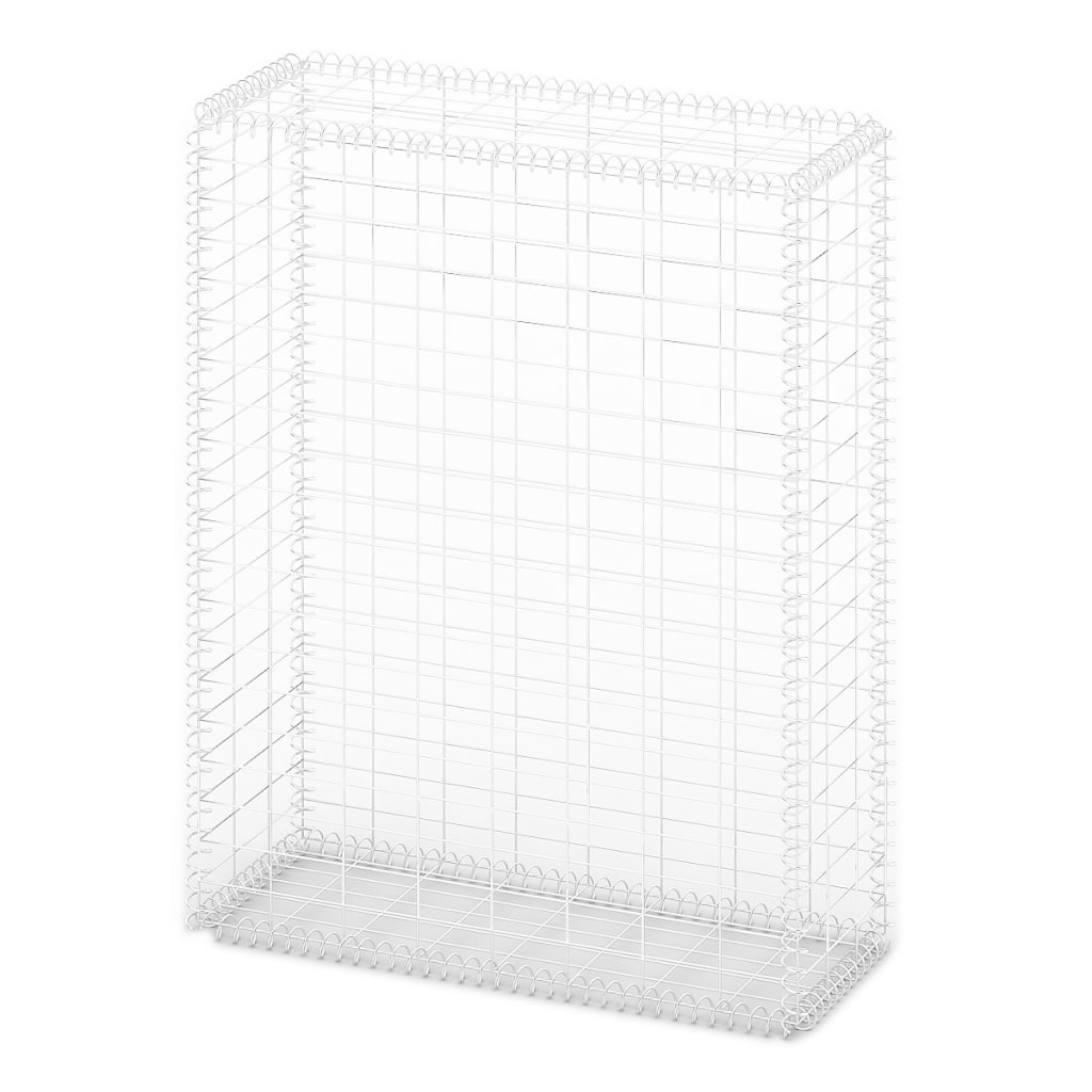 VidaXL Schanskorf met deksels 100x80x30 cm gegalvaniseerd draad