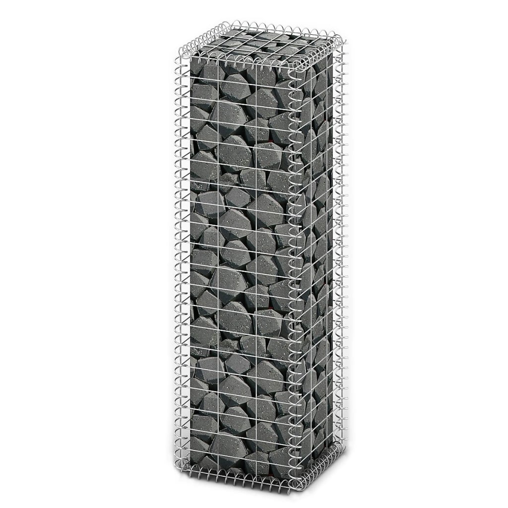 VidaXL Schanskorf met deksels 100x30x30 cm gegalvaniseerd draad