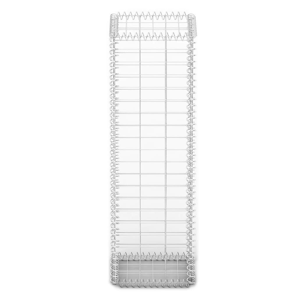 VidaXL Schanskorf met deksels 100x30x30 cm gegalvaniseerd draad