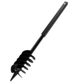 vidaXL Grondboor met handvat en schroefkop 150 mm (zwart)