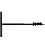 VidaXL Grondboor met handvat en schroefkop (dubbele schroef) 80 mm (zwart)