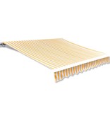 VidaXL Luifeldoek 6x3 m canvas zonnebloemgeel en wit