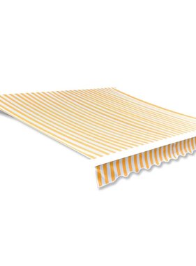 VidaXL Luifeldoek 6x3 m canvas zonnebloemgeel en wit