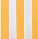 VidaXL Luifeldoek 6x3 m canvas zonnebloemgeel en wit