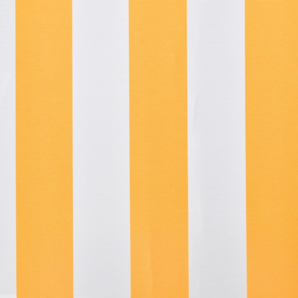 VidaXL Luifeldoek 6x3 m canvas zonnebloemgeel en wit