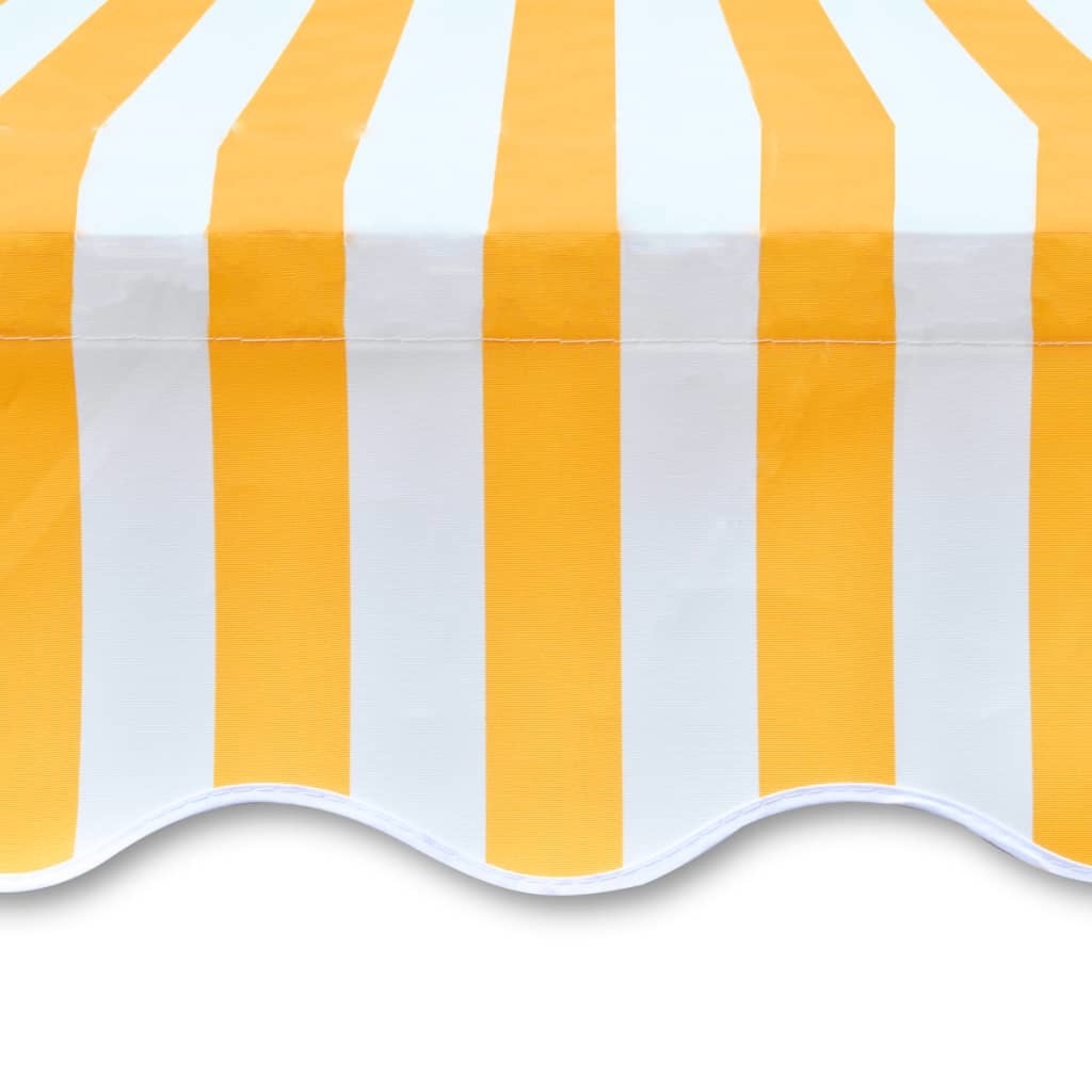 VidaXL Luifeldoek 6x3 m canvas zonnebloemgeel en wit