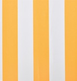 VidaXL Luifeldoek 4x3 m canvas zonnebloemgeel en wit