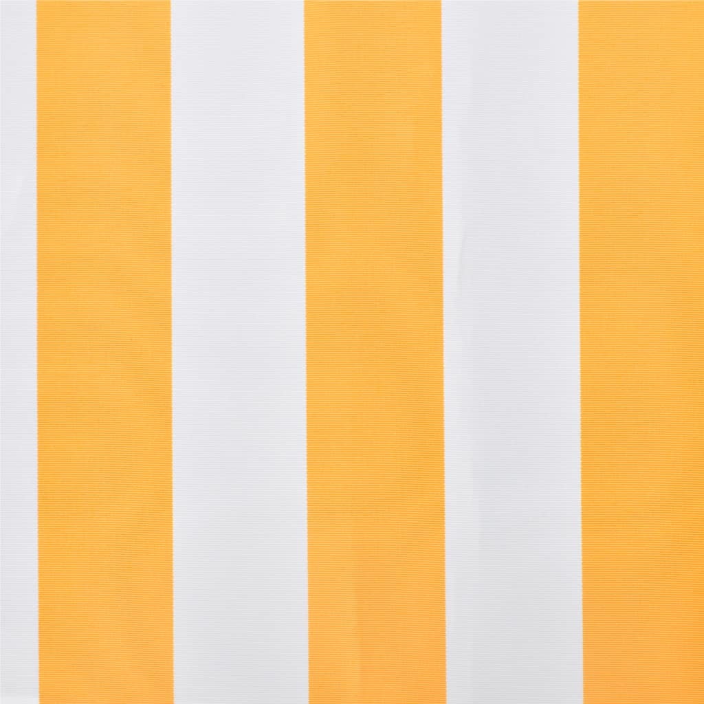 VidaXL Luifeldoek 4x3 m canvas zonnebloemgeel en wit