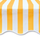VidaXL Luifeldoek 4x3 m canvas zonnebloemgeel en wit