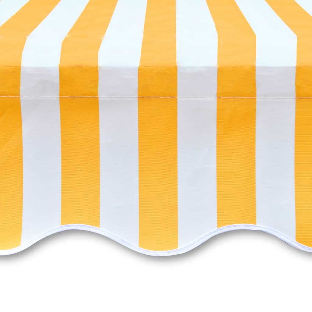 VidaXL Luifeldoek 4x3 m canvas zonnebloemgeel en wit
