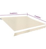 VidaXL Luifeldoek 4x3 m canvas crème