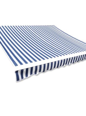 VidaXL Luifeldoek 6x3 m canvas blauw en wit