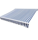 VidaXL Luifeldoek 6x3 m canvas blauw en wit