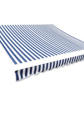 VidaXL Luifeldoek 4x3 m canvas blauw en wit