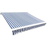 VidaXL Luifeldoek 3x2,5 m canvas blauw en wit