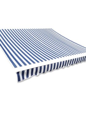 VidaXL Luifeldoek 3x2,5 m canvas blauw en wit
