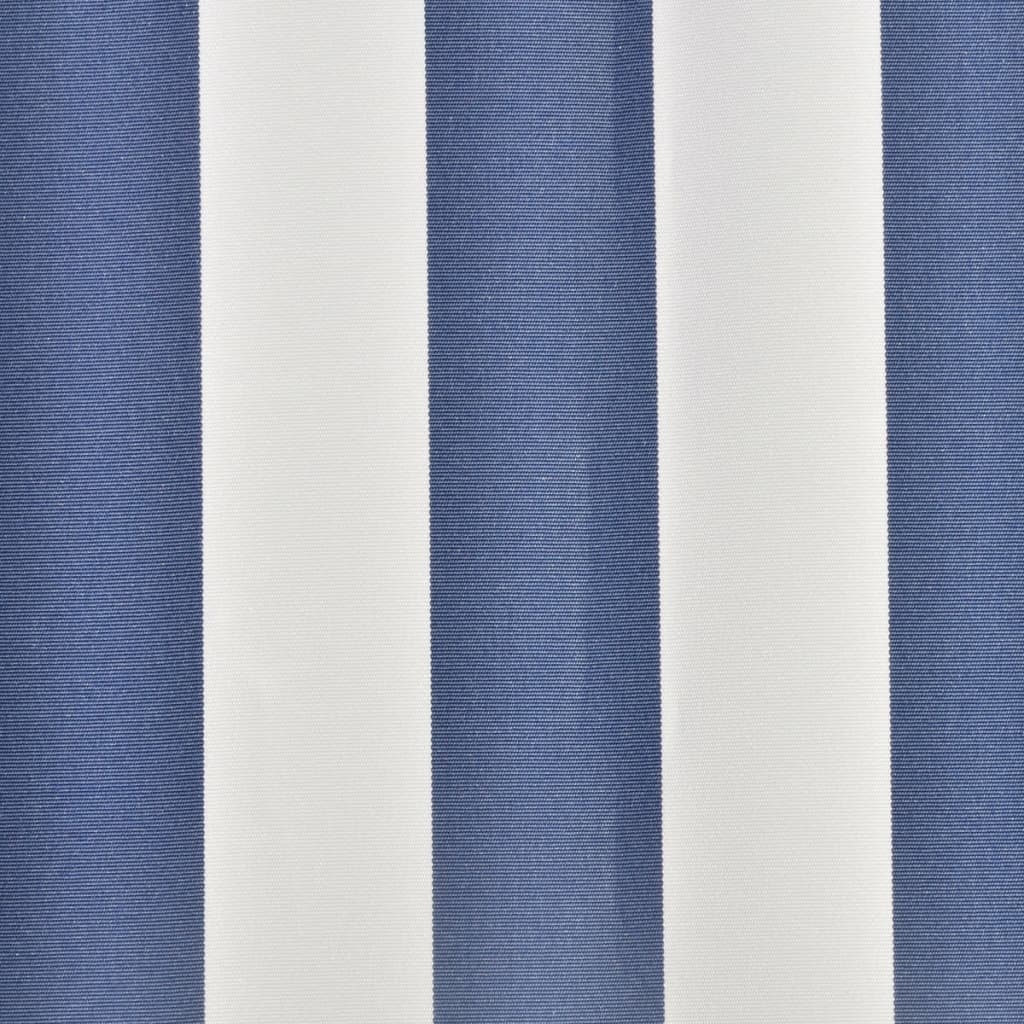 VidaXL Luifeldoek 3x2,5 m canvas blauw en wit