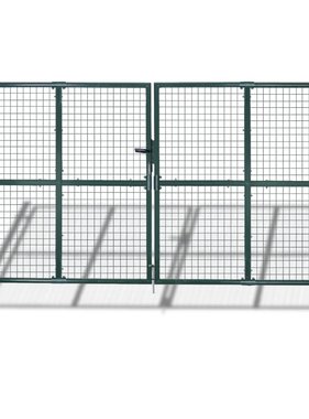 vidaXL Tuinpoort modern hekwerk 289 x 175 cm / 306 x 225 cm (donkergroen)