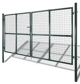 vidaXL Tuinpoort modern hekwerk 289 x 175 cm / 306 x 225 cm (donkergroen)