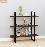 VidaXL Boekenkast 100x30x105 cm bewerkt hout bruineikenkleurig