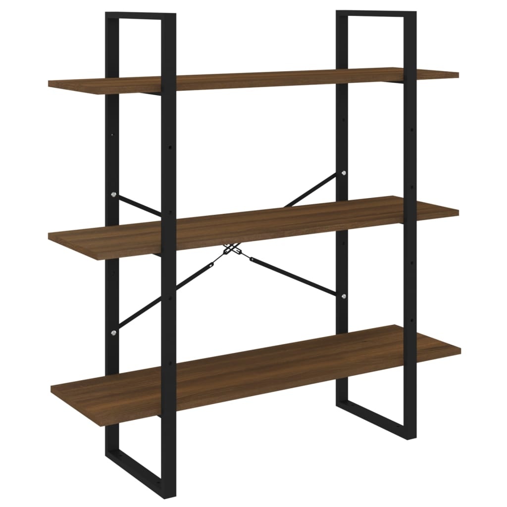 VidaXL Boekenkast 100x30x105 cm bewerkt hout bruineikenkleurig