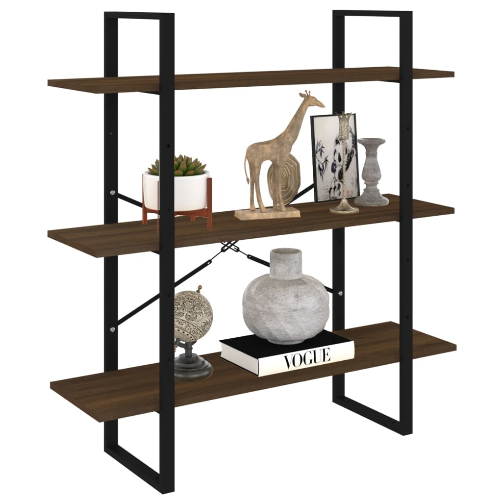 VidaXL Boekenkast 100x30x105 cm bewerkt hout bruineikenkleurig