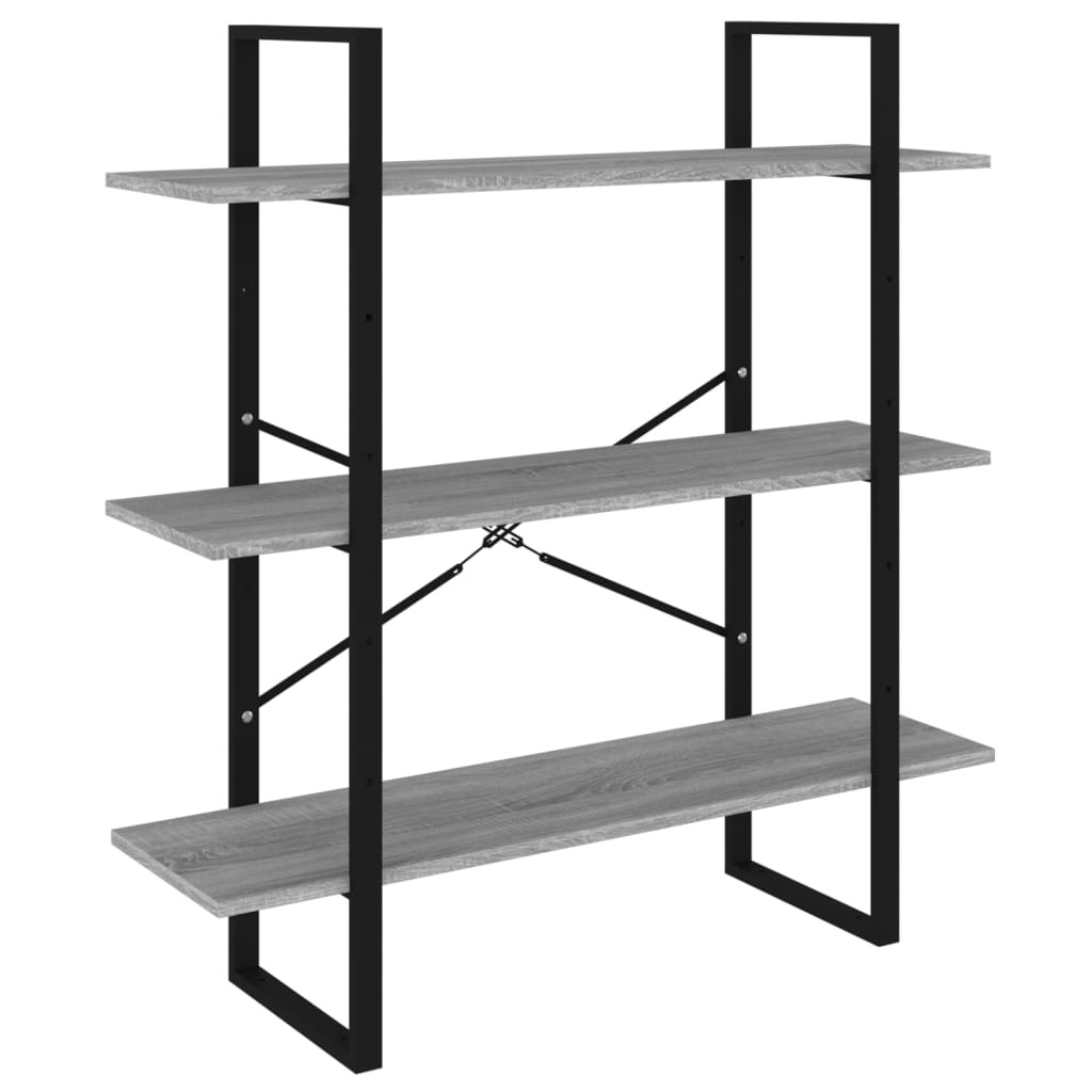 VidaXL Boekenkast 100x30x105 cm bewerkt hout grijs sonoma eikenkleurig