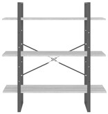 VidaXL Boekenkast 100x30x105 cm bewerkt hout grijs sonoma eikenkleurig