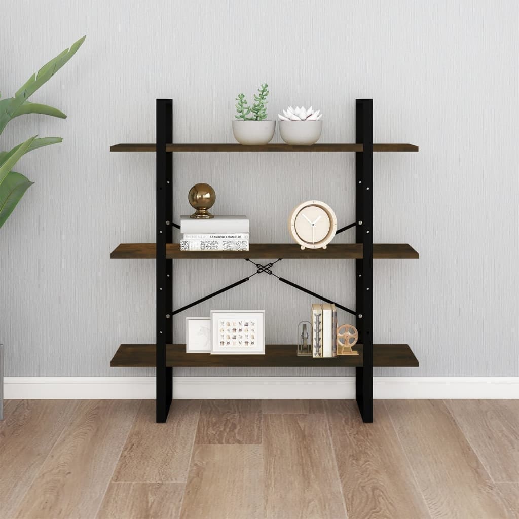 VidaXL Boekenkast 100x30x105 cm bewerkt hout gerookt eikenkleurig