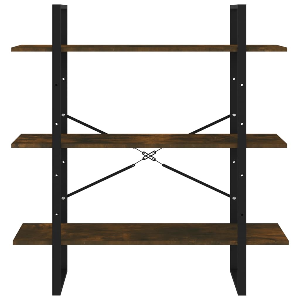 VidaXL Boekenkast 100x30x105 cm bewerkt hout gerookt eikenkleurig