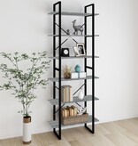 VidaXL Hoge kast 80x30x210 cm bewerkt hout grijs sonoma eikenkleurig