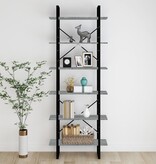 VidaXL Hoge kast 80x30x210 cm bewerkt hout grijs sonoma eikenkleurig