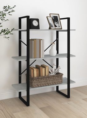 VidaXL Boekenkast 80x30x105 cm bewerkt hout grijs sonoma eikenkleurig