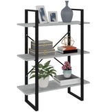 VidaXL Boekenkast 80x30x105 cm bewerkt hout grijs sonoma eikenkleurig