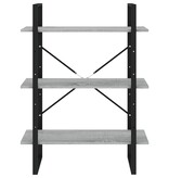 VidaXL Boekenkast 80x30x105 cm bewerkt hout grijs sonoma eikenkleurig